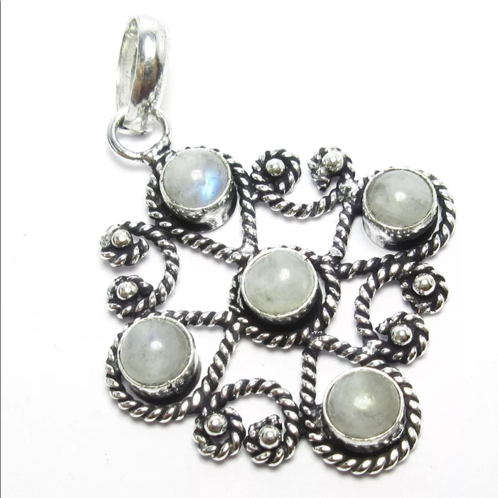🌈Rainbow🌔Moonstone🌙Pendant NWT